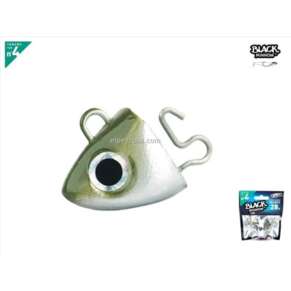 BLACK MINNOW 140 JIG HEAD 2 SEARCH 28GR