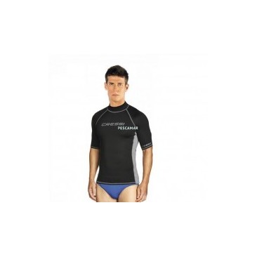 CAMISETA CRESSI RASH GUARD HOMBRE NEGRO