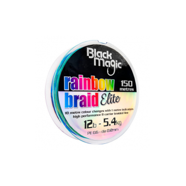 HILO TRENZADO BLACK MAGIC RAINBOW 150 M