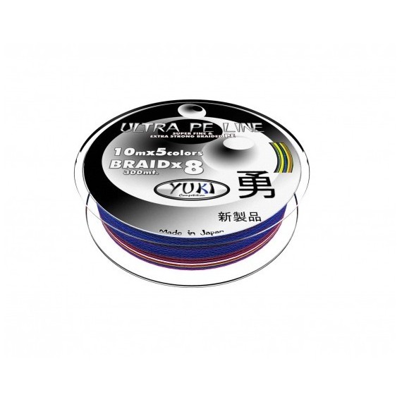 TRENZADO YUKI ULTRA PE MULTICOLOR 300 MT