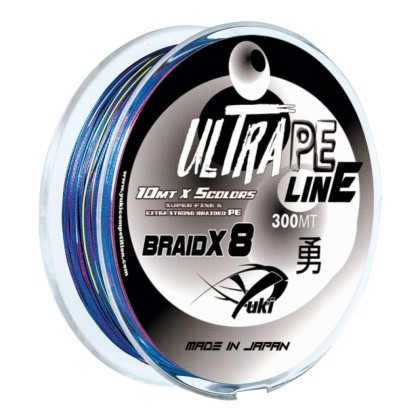 TRENZADO YUKI ULTRA PE MULTICOLOR 300 MT