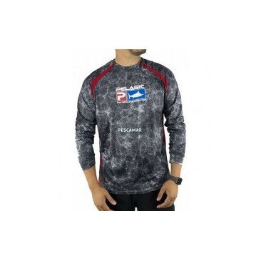 CAMISA TECNICA LARGA PELAGIC BLACK HEX