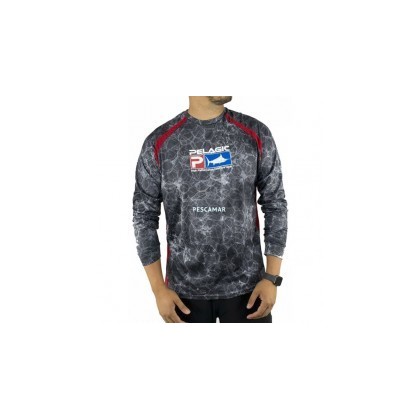 CAMISA TECNICA LARGA PELAGIC BLACK HEX