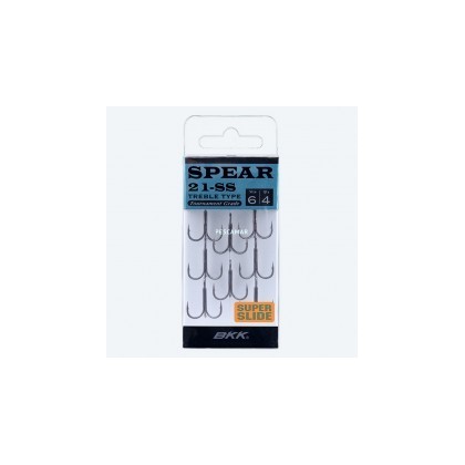 ANZUELOS TRIPLES BKK SPEAR-21 SS X1 Nº 12 NEGRO
