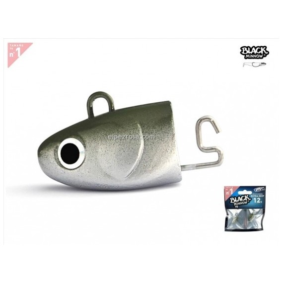 BLACK MINNOW 70 EXTRA DEEP JIG HEAD 12GR