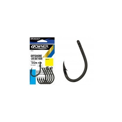 ANZUELO OWNER 5129 OFFSHORE BAIT HOOK Nº 8/0 BLACK CHRO