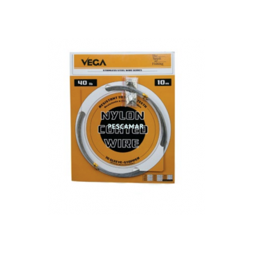 CABLE ACERO REVESTIDO + REMACHE VEGA 10M