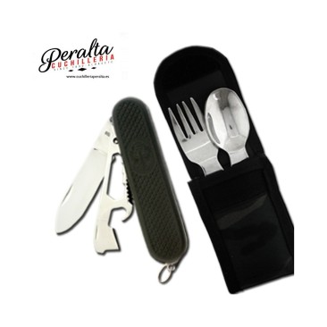 CUBIERTOS PERALTA 2277 CAMPING INOX.