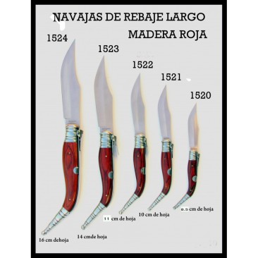 NAVAJA TEJA MADERA REBAJE LARGO Nº 0