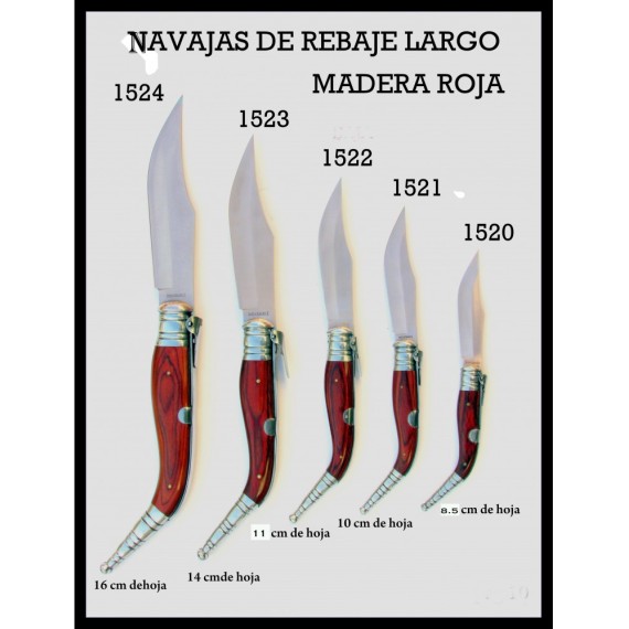 NAVAJA TEJA MADERA REBAJE LARGO Nº 2