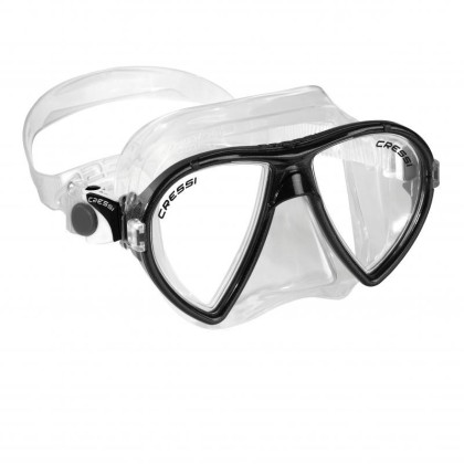 MÁSCARA CRESSI OCEAN SILCO. TRANSPARENTE ADULTO NEGRA