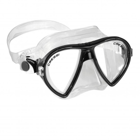 MÁSCARA CRESSI OCEAN SILCO. TRANSPARENTE ADULTO NEGRA