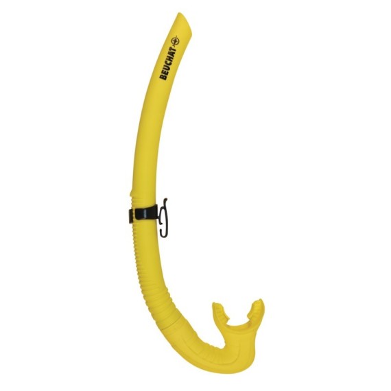 TUBO BEUCHAT SPY SNORKEL Y PESCA ADULTO 83 AMARILLO BUCEO