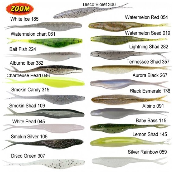 VINILO ZOOM SUPER FLUKES 5 1/4 133 MM SEXI SHAD
