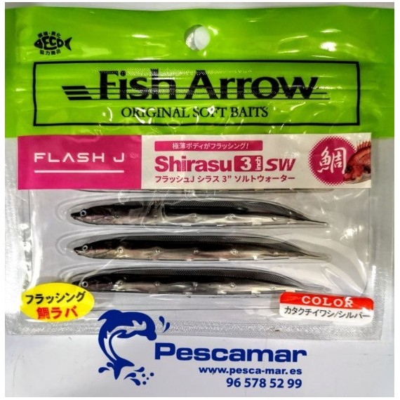 VINILO FISH ARROW FLASH J SHIRASU 3 CL