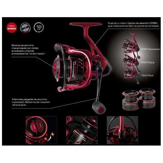 CARRETE CINNETIC CRAFTY INFIERNO ROCK