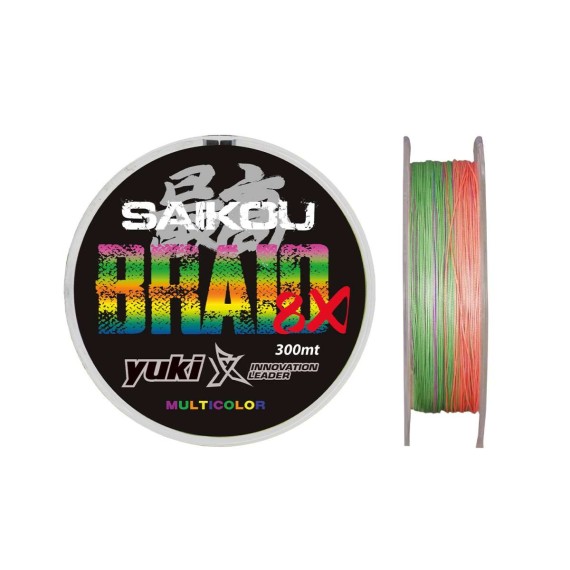 HILO TRENZADO SAIKO BRAID 8X MULTICOLOR 300 MT